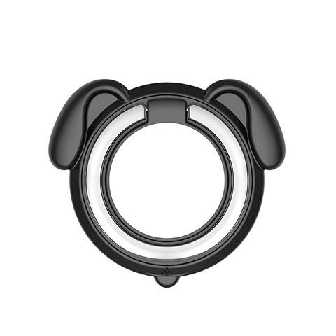 Fingerring Ständer Magnetische Smartphone Halter Halterung Universal H15 Schwarz