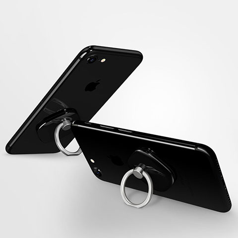 Fingerring Ständer Smartphone Halter Halterung Universal R02 Schwarz