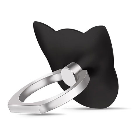 Fingerring Ständer Smartphone Halter Halterung Universal R09 Schwarz