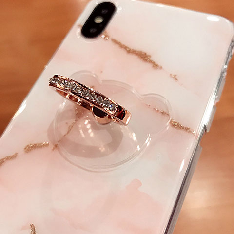 Fingerring Ständer Smartphone Halter Halterung Universal S15 Rosegold