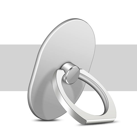 Fingerring Ständer Smartphone Halter Halterung Universal Z06 Silber