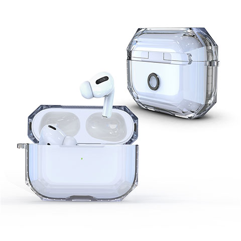 Handyhülle Hülle Crystal Hartschalen Tasche Schutzhülle H01 für Apple AirPods Pro Schwarz