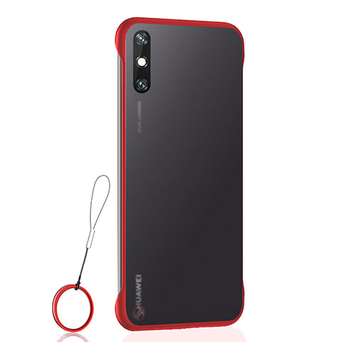 Handyhülle Hülle Crystal Hartschalen Tasche Schutzhülle H01 für Huawei Enjoy 10e Rot