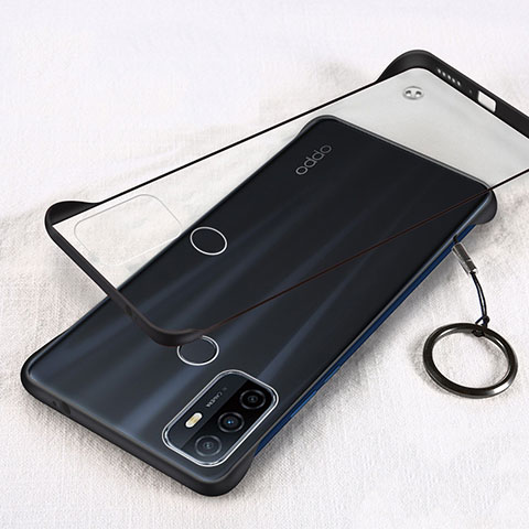 Handyhülle Hülle Crystal Hartschalen Tasche Schutzhülle H01 für Oppo A32 Schwarz