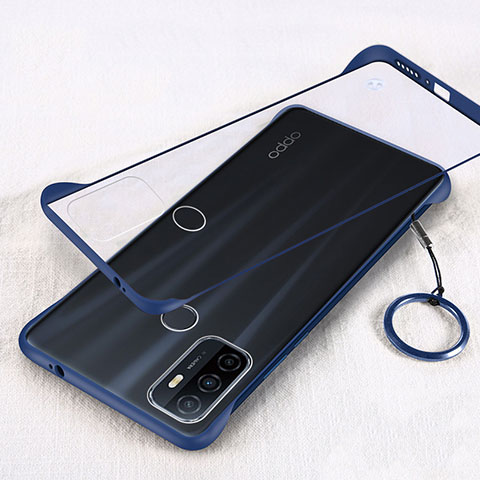 Handyhülle Hülle Crystal Hartschalen Tasche Schutzhülle H01 für Oppo A33 Blau