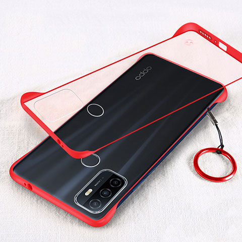 Handyhülle Hülle Crystal Hartschalen Tasche Schutzhülle H01 für Oppo A53s Rot