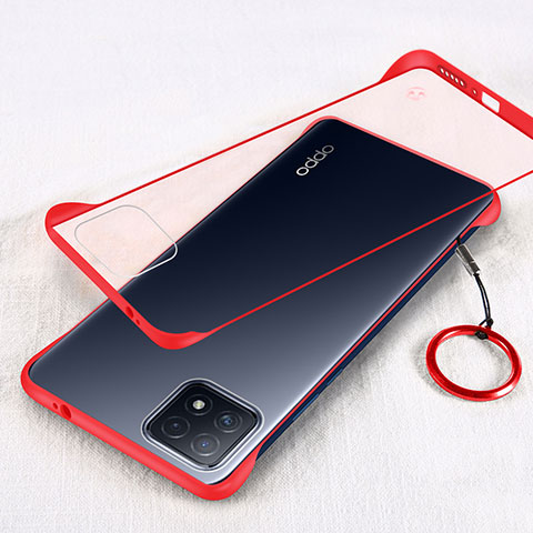 Handyhülle Hülle Crystal Hartschalen Tasche Schutzhülle H01 für Oppo A72 5G Rot