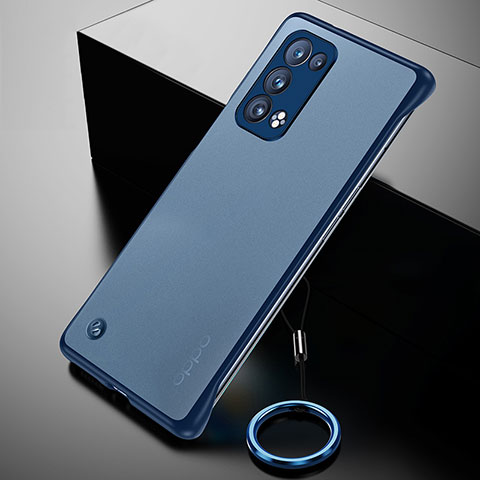 Handyhülle Hülle Crystal Hartschalen Tasche Schutzhülle H01 für Oppo Reno6 Pro 5G Blau