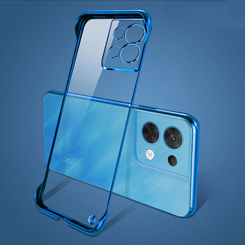 Handyhülle Hülle Crystal Hartschalen Tasche Schutzhülle H01 für Oppo Reno8 Pro+ Plus 5G Blau