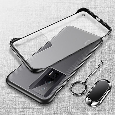 Handyhülle Hülle Crystal Hartschalen Tasche Schutzhülle H01 für Xiaomi Redmi K60 5G Schwarz