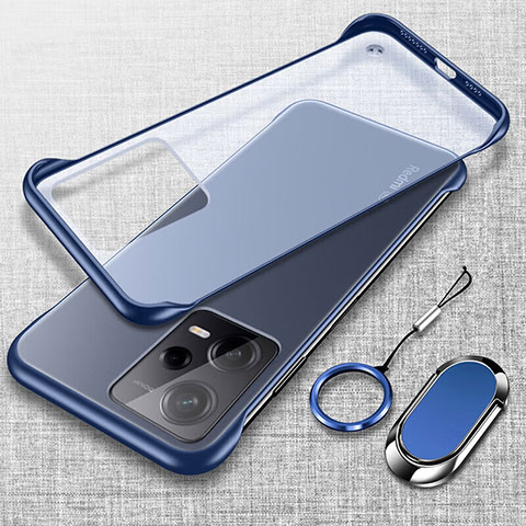 Handyhülle Hülle Crystal Hartschalen Tasche Schutzhülle H01 für Xiaomi Redmi Note 12 Explorer Blau