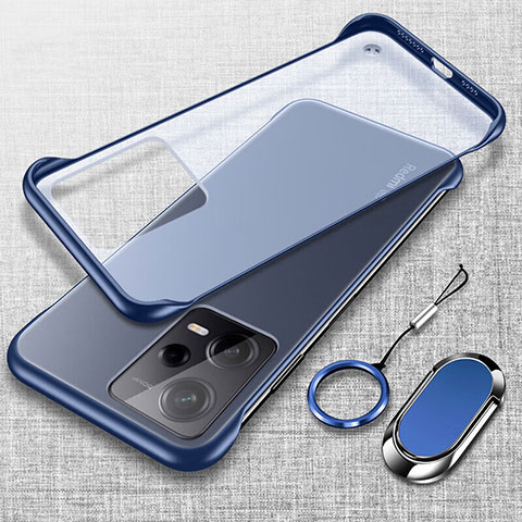 Handyhülle Hülle Crystal Hartschalen Tasche Schutzhülle H01 für Xiaomi Redmi Note 12 Pro 5G Blau
