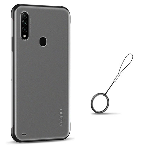 Handyhülle Hülle Crystal Hartschalen Tasche Schutzhülle H02 für Oppo A8 Schwarz