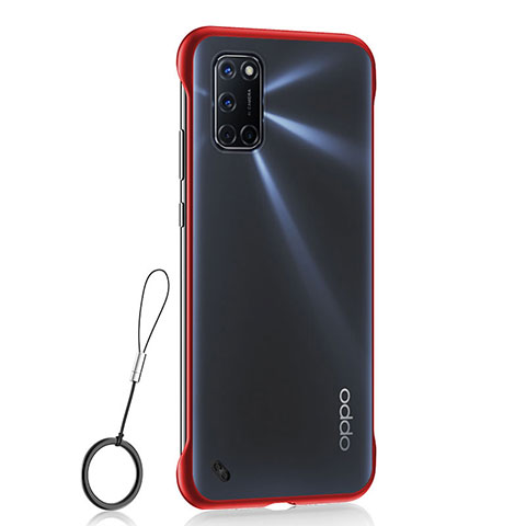 Handyhülle Hülle Crystal Hartschalen Tasche Schutzhülle H02 für Oppo A92 Rot