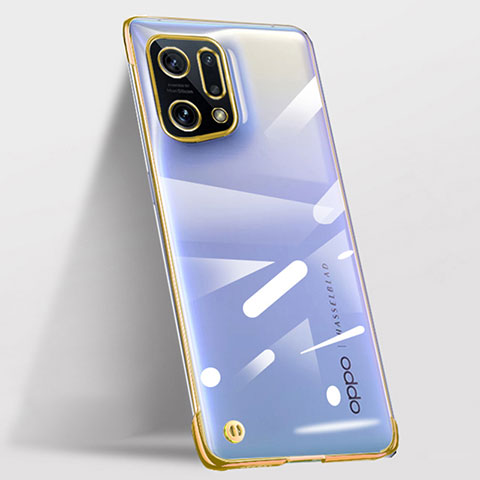 Handyhülle Hülle Crystal Hartschalen Tasche Schutzhülle H02 für Oppo Find X5 5G Gold