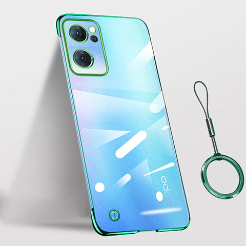 Handyhülle Hülle Crystal Hartschalen Tasche Schutzhülle H02 für Oppo Reno7 SE 5G Grün