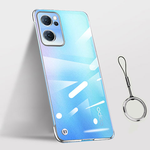 Handyhülle Hülle Crystal Hartschalen Tasche Schutzhülle H02 für Oppo Reno7 SE 5G Silber