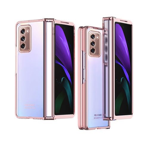 Handyhülle Hülle Crystal Hartschalen Tasche Schutzhülle H02 für Samsung Galaxy Z Fold2 5G Rosegold