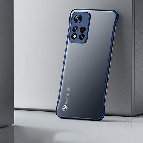 Handyhülle Hülle Crystal Hartschalen Tasche Schutzhülle H02 für Xiaomi Redmi Note 11T 5G Blau