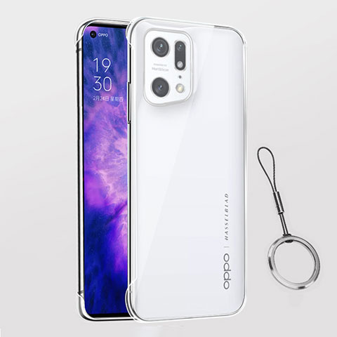 Handyhülle Hülle Crystal Hartschalen Tasche Schutzhülle H03 für Oppo Find X5 Pro 5G Klar