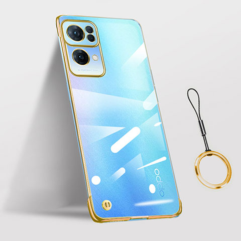 Handyhülle Hülle Crystal Hartschalen Tasche Schutzhülle H03 für Oppo Reno7 Pro 5G Gold