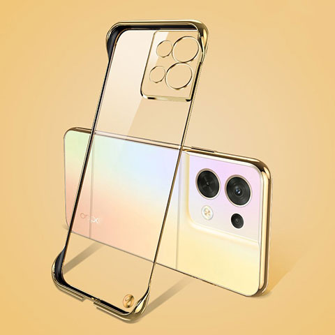 Handyhülle Hülle Crystal Hartschalen Tasche Schutzhülle H03 für Oppo Reno9 Pro+ Plus 5G Gold