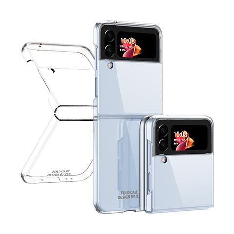 Handyhülle Hülle Crystal Hartschalen Tasche Schutzhülle H03 für Samsung Galaxy Z Flip4 5G Klar