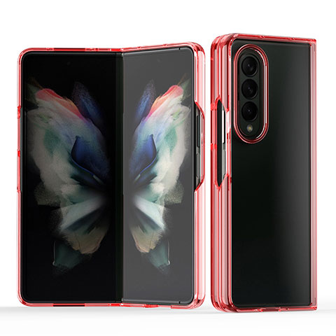 Handyhülle Hülle Crystal Hartschalen Tasche Schutzhülle H03 für Samsung Galaxy Z Fold3 5G Rot