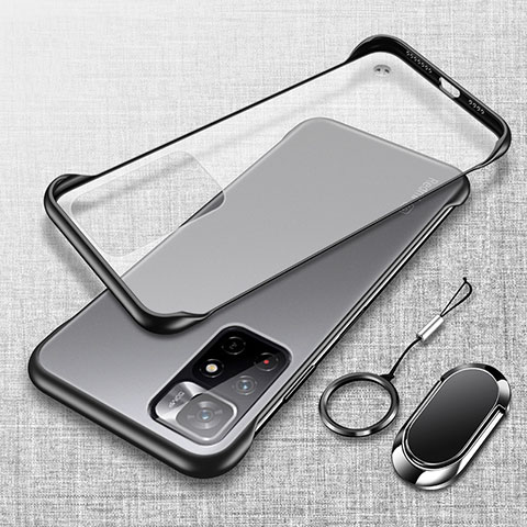 Handyhülle Hülle Crystal Hartschalen Tasche Schutzhülle H03 für Xiaomi Redmi Note 11 5G Schwarz