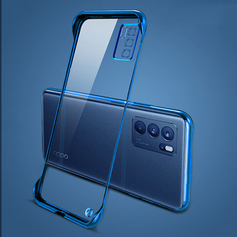 Handyhülle Hülle Crystal Hartschalen Tasche Schutzhülle H04 für Oppo Reno6 5G Blau