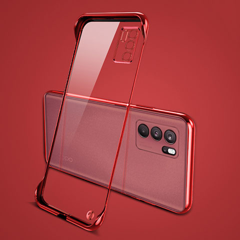 Handyhülle Hülle Crystal Hartschalen Tasche Schutzhülle H04 für Oppo Reno6 5G Rot