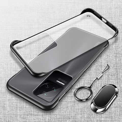 Handyhülle Hülle Crystal Hartschalen Tasche Schutzhülle H04 für Xiaomi Poco F4 5G Schwarz