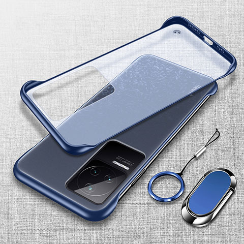 Handyhülle Hülle Crystal Hartschalen Tasche Schutzhülle H04 für Xiaomi Redmi K50 5G Blau