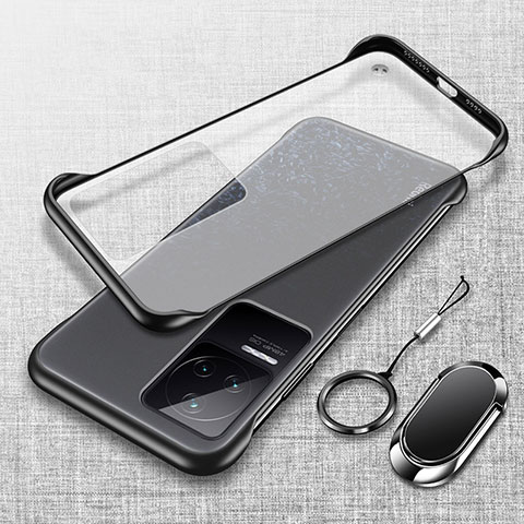 Handyhülle Hülle Crystal Hartschalen Tasche Schutzhülle H04 für Xiaomi Redmi K50 Pro 5G Schwarz