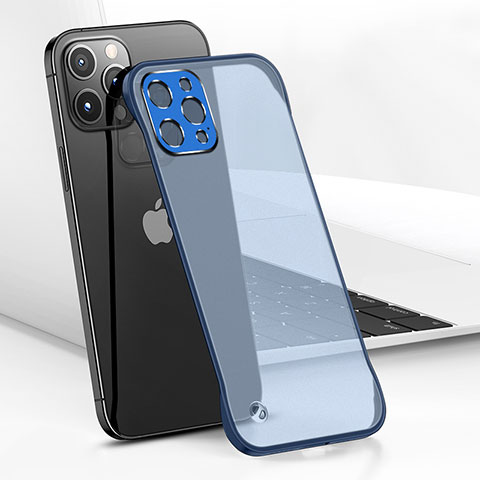 Handyhülle Hülle Crystal Hartschalen Tasche Schutzhülle H05 für Apple iPhone 15 Pro Max Blau