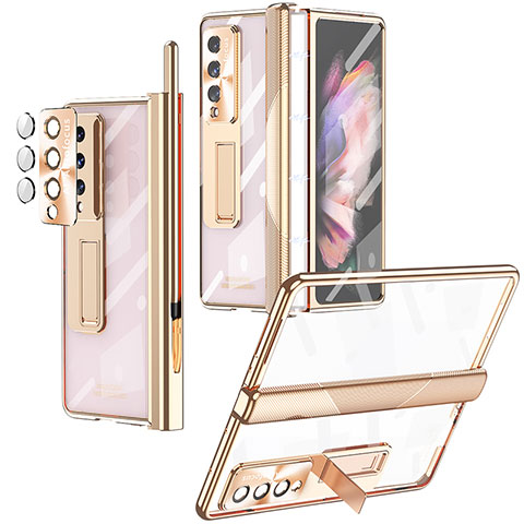 Handyhülle Hülle Crystal Hartschalen Tasche Schutzhülle H05 für Samsung Galaxy Z Fold4 5G Gold