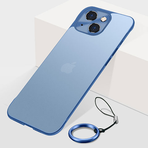 Handyhülle Hülle Crystal Hartschalen Tasche Schutzhülle H07 für Apple iPhone 13 Mini Blau