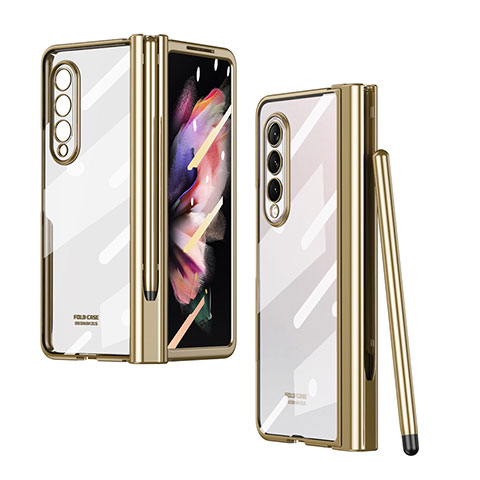 Handyhülle Hülle Crystal Hartschalen Tasche Schutzhülle H07 für Samsung Galaxy Z Fold4 5G Gold