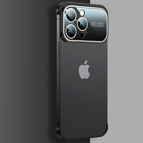 Handyhülle Hülle Crystal Hartschalen Tasche Schutzhülle QC4 für Apple iPhone 15 Pro Schwarz