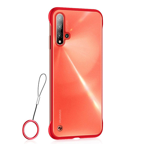 Handyhülle Hülle Crystal Hartschalen Tasche Schutzhülle S01 für Huawei Nova 5 Pro Rot