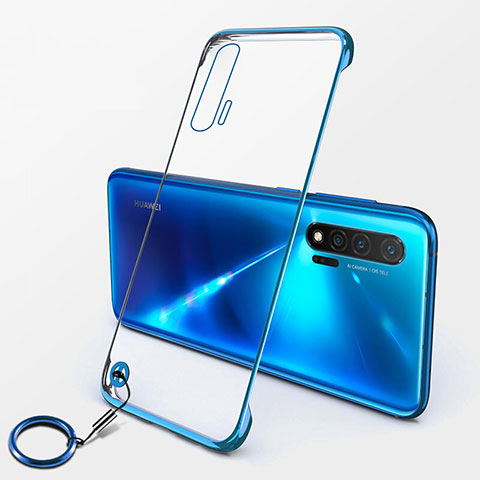 Handyhülle Hülle Crystal Hartschalen Tasche Schutzhülle S01 für Huawei Nova 6 5G Blau