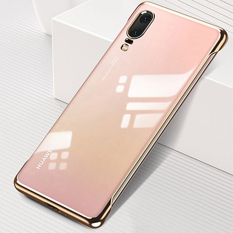 Handyhülle Hülle Crystal Hartschalen Tasche Schutzhülle S01 für Huawei P20 Gold