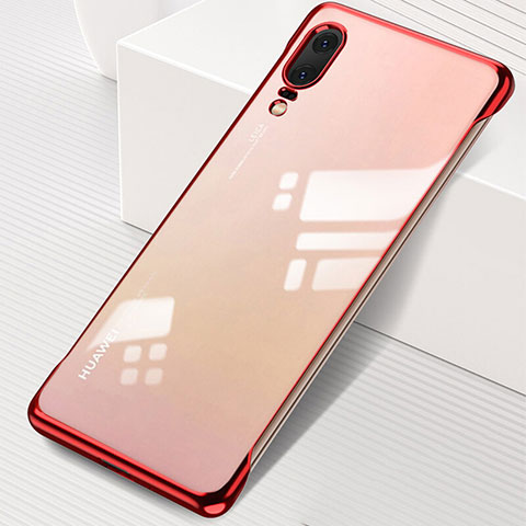 Handyhülle Hülle Crystal Hartschalen Tasche Schutzhülle S01 für Huawei P20 Rot