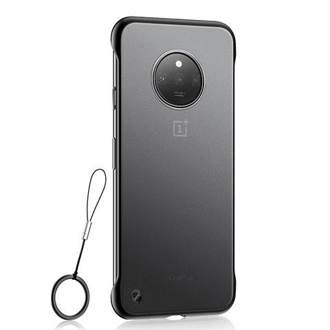 Handyhülle Hülle Crystal Hartschalen Tasche Schutzhülle S01 für OnePlus 7T Schwarz