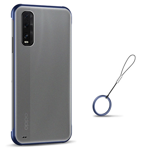 Handyhülle Hülle Crystal Hartschalen Tasche Schutzhülle S01 für Oppo Find X2 Blau