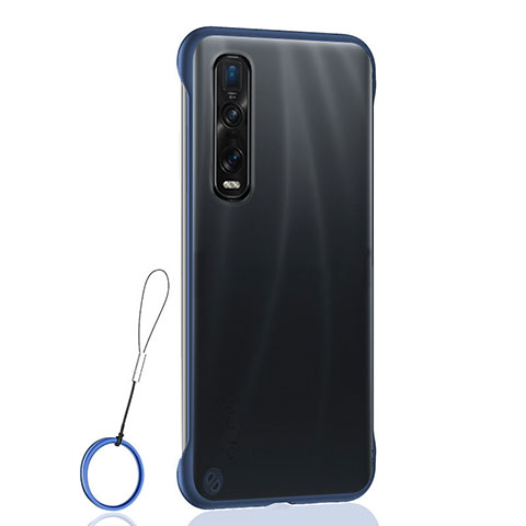 Handyhülle Hülle Crystal Hartschalen Tasche Schutzhülle S01 für Oppo Find X2 Pro Blau