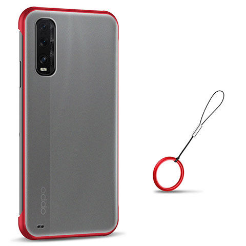 Handyhülle Hülle Crystal Hartschalen Tasche Schutzhülle S01 für Oppo Find X2 Rot