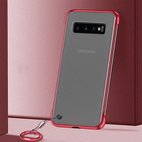 Handyhülle Hülle Crystal Hartschalen Tasche Schutzhülle S01 für Samsung Galaxy S10 Rot