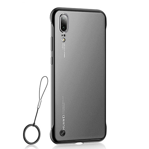 Handyhülle Hülle Crystal Hartschalen Tasche Schutzhülle S02 für Huawei P20 Schwarz