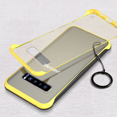 Handyhülle Hülle Crystal Hartschalen Tasche Schutzhülle S02 für Samsung Galaxy S10 Gelb